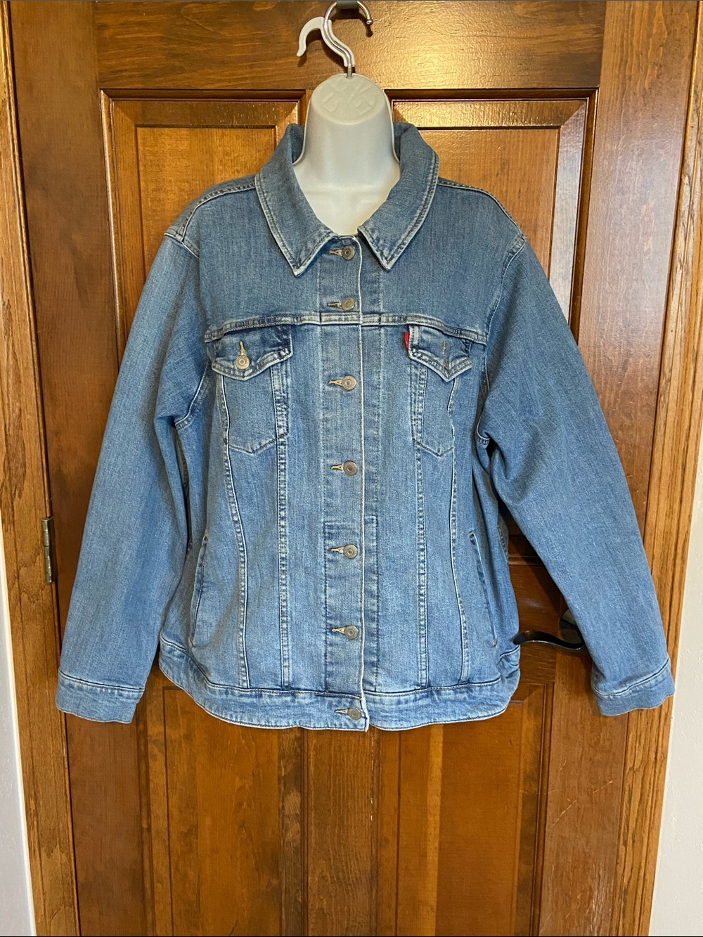 Levi’s Denim Blue Button up Jean TruckerJacket Size 3X Casual Outdoor Grunge
